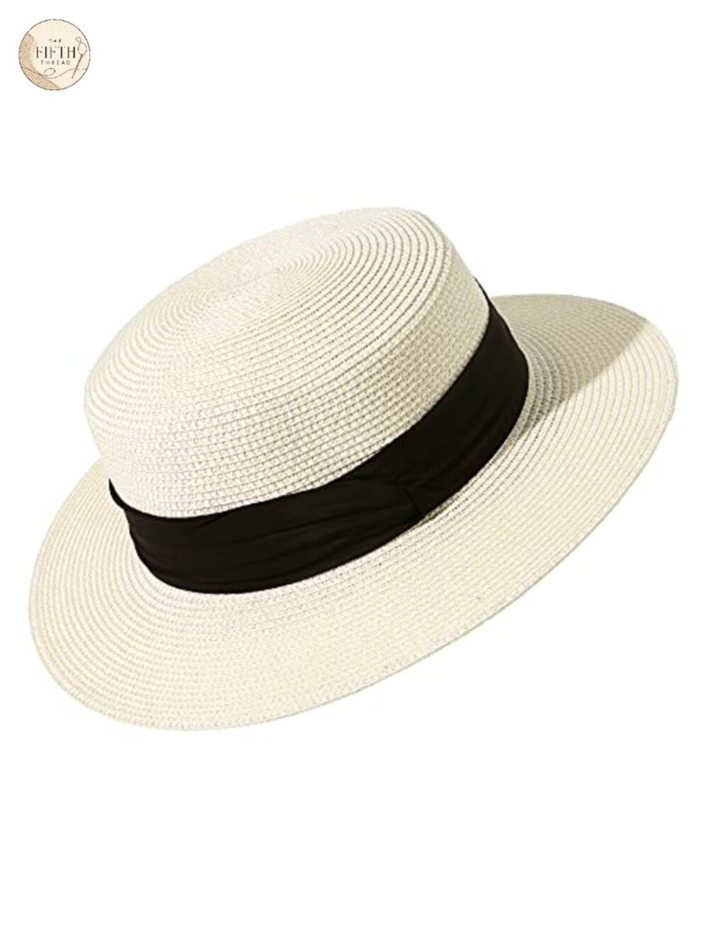 Wide Brim Straw Boater Sun Hat Foldable Packable Beach Summer
